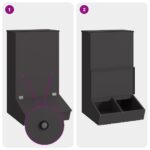 vidaXL Feeder pre prasatá Čierna 55 x 51 x 91.5 cm Studenokoľajná oceľ – Obrázok 9