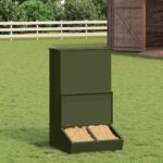 vidaXL Feeder pre prasatá Olivová zelená 55 x 51 x 91.5 cm