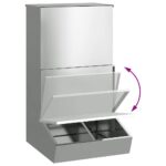 vidaXL Feeder pre prasatá Strieborná 55 x 51 x 91.5 cm – Obrázok 11