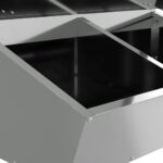 vidaXL Feeder pre prasatá Strieborná 55 x 51 x 91.5 cm – Obrázok 7