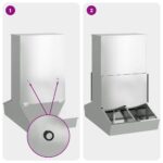 vidaXL Feeder pre prasatá Strieborná 82 x 51 x 91,5 cm – Obrázok 10