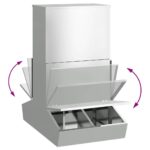 vidaXL Feeder pre prasatá Strieborná 82 x 51 x 91,5 cm – Obrázok 11