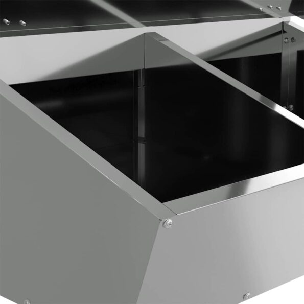 vidaXL Feeder pre prasatá Strieborná 82 x 51 x 91,5 cm – Obrázok 7