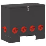 vidaXL Kŕmidlo pre kurčatá Čierna 60,5 x 29 x 51 cm – Obrázok 2
