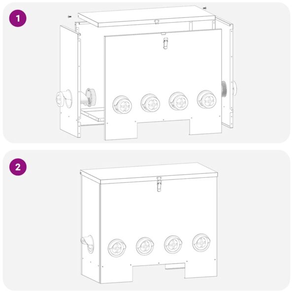 vidaXL Kŕmidlo pre kurčatá Čierna 60,5 x 29 x 51 cm – Obrázok 9