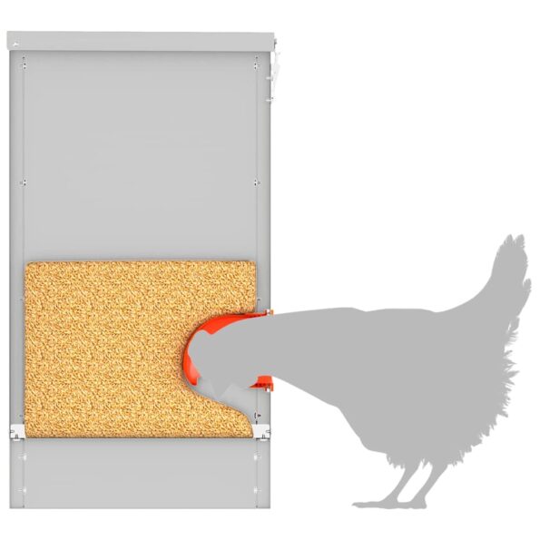 vidaXL Kŕmidlo pre kurčatá Strieborná 60,5 x 29 x 51 cm – Obrázok 11