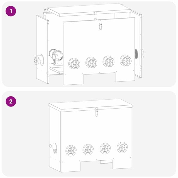vidaXL Kŕmidlo pre kurčatá Čierna 60.5 x 29 x 51 cm – Obrázok 11