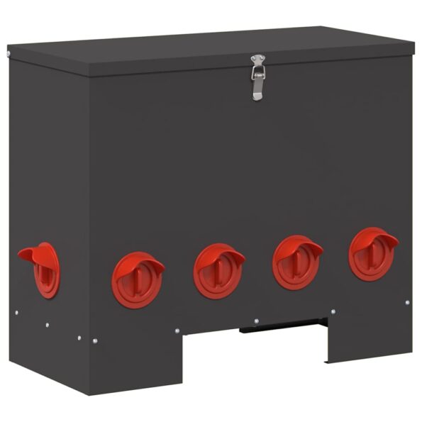 vidaXL Kŕmidlo pre kurčatá Čierna 60.5 x 29 x 51 cm – Obrázok 2