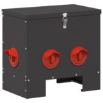 vidaXL Kŕmidlo pre kurčatá Čierna 40,5 x 25 x 38 cm – Obrázok 2