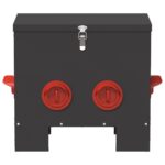 vidaXL Kŕmidlo pre kurčatá Čierna 40,5 x 25 x 38 cm – Obrázok 4