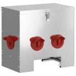 vidaXL Kŕmidlo pre kurčatá Strieborná 40,5 x 25 x 38 cm – Obrázok 2