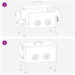 vidaXL Kŕmidlo pre kurčatá Strieborná 41,5 x 20,5 x 33 cm – Obrázok 10