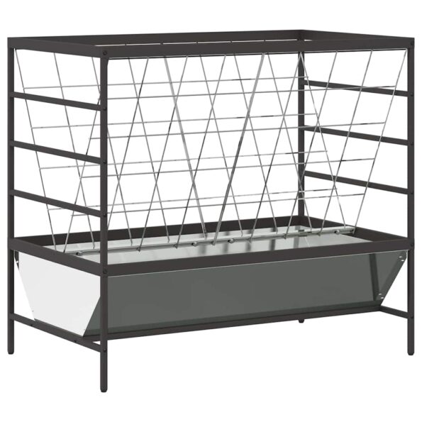 vidaXL Kŕmidlo pre hospodárske zvieratá Strieborná 100 x 60 x 90 cm – Obrázok 2