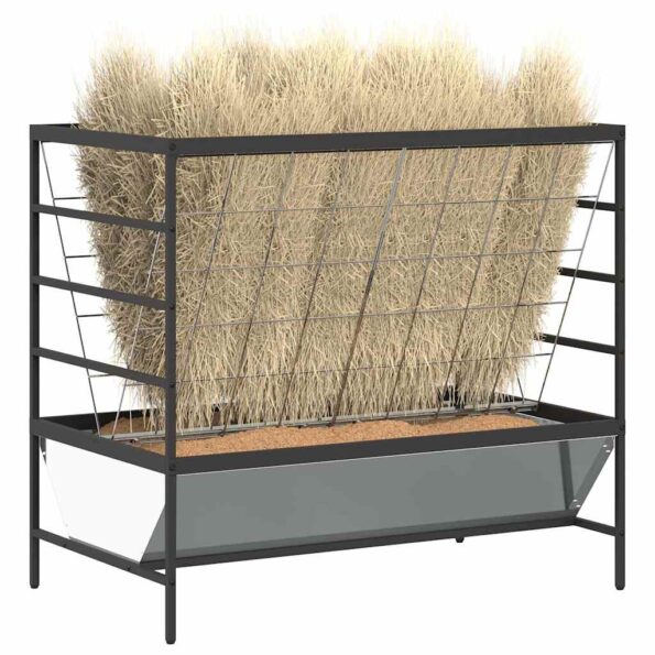 vidaXL Kŕmidlo pre hospodárske zvieratá Strieborná 100 x 60 x 90 cm – Obrázok 3
