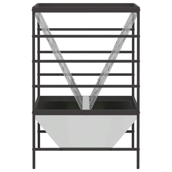 vidaXL Kŕmidlo pre hospodárske zvieratá Strieborná 100 x 60 x 90 cm – Obrázok 6