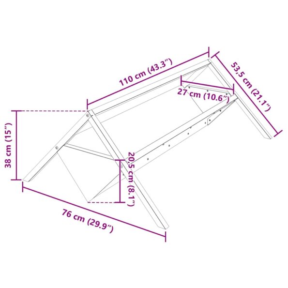 vidaXL Žľab na krmivo pre hospodárske zvieratá Čierna 111 x 76 x 38 cm – Obrázok 12