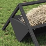 vidaXL Žľab na krmivo pre hospodárske zvieratá Čierna 111 x 76 x 38 cm – Obrázok 4