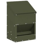 vidaXL Kŕmidlo pre kurčatá Olivová zelená 21 x 16 x 33 cm – Obrázok 2