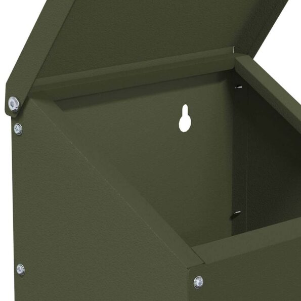vidaXL Kŕmidlo pre kurčatá Olivová zelená 21 x 16 x 33 cm – Obrázok 7