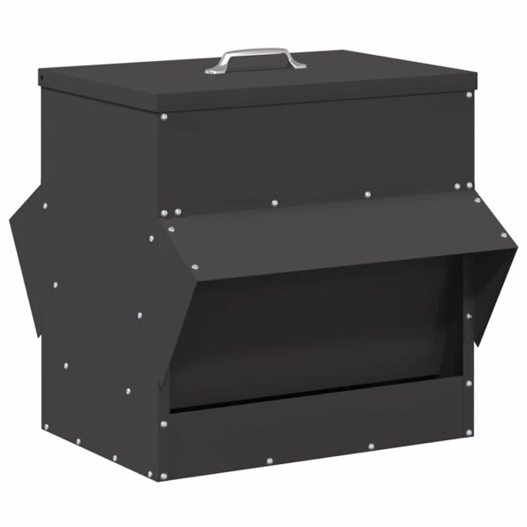 vidaXL Kŕmidlo pre kurčatá Čierna 40,5 x 45 x 41 cm – Obrázok 2