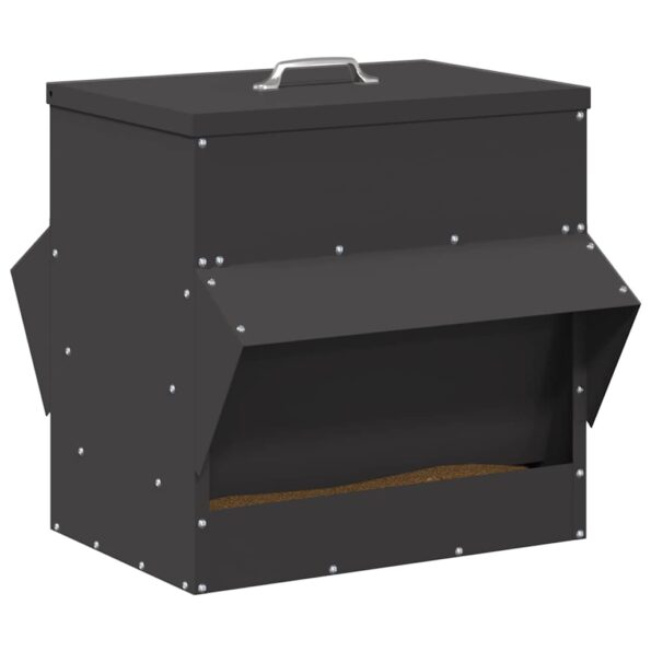 vidaXL Kŕmidlo pre kurčatá Čierna 40,5 x 45 x 41 cm – Obrázok 3