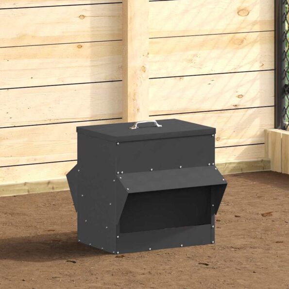 vidaXL Kŕmidlo pre kurčatá Čierna 40,5 x 45 x 41 cm – Obrázok 4