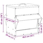 vidaXL Kŕmidlo pre kurčatá Strieborná 40,5 x 45 x 41 cm – Obrázok 13