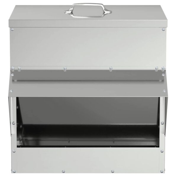 vidaXL Kŕmidlo pre kurčatá Strieborná 40,5 x 45 x 41 cm – Obrázok 5