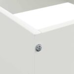 vidaXL Obrubník trávnika Biela 40 x 40 x 13 cm Oceľ – Obrázok 5