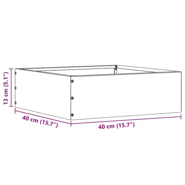 vidaXL Obrubník trávnika 6 pcs Biela 40 x 40 x 13 cm Oceľ – Obrázok 10