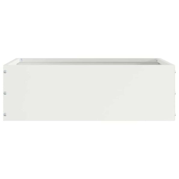 vidaXL Obrubník trávnika 6 pcs Biela 40 x 40 x 13 cm Oceľ – Obrázok 4