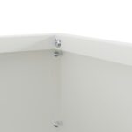 vidaXL Obrubník trávnika 6 pcs Biela 40 x 40 x 13 cm Oceľ – Obrázok 7