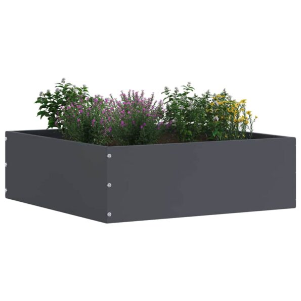 vidaXL Obrubník trávnika Antracit 40 x 40 x 13 cm Oceľ – Obrázok 2