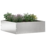 vidaXL Obrubník trávnika 6 pcs Strieborná 40 x 40 x 13 cm – Obrázok 2
