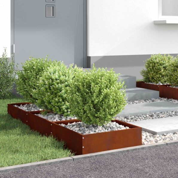vidaXL Obrubník trávnika 6 pcs Hrdzavý 40 x 40 x 13 cm – Obrázok 6