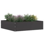 vidaXL Obrubník trávnika 6 pcs Čierna 50 x 50 x 13 cm Oceľ – Obrázok 2