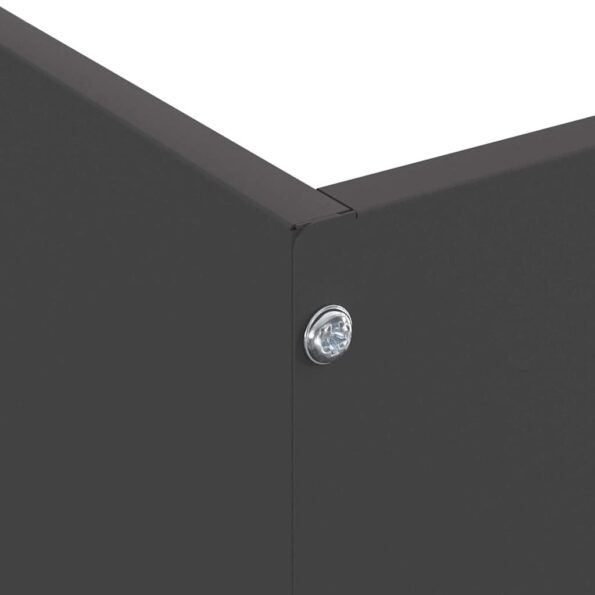 vidaXL Obrubník trávnika 6 pcs Čierna 50 x 50 x 13 cm Oceľ – Obrázok 6