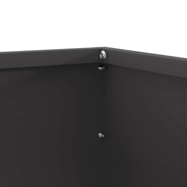 vidaXL Obrubník trávnika 6 pcs Čierna 50 x 50 x 13 cm Oceľ – Obrázok 7