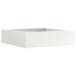 vidaXL Obrubník trávnika Biela 50 x 50 x 13 cm Oceľ