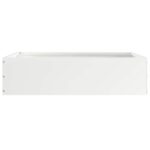 vidaXL Obrubník trávnika Biela 50 x 50 x 13 cm Oceľ – Obrázok 3
