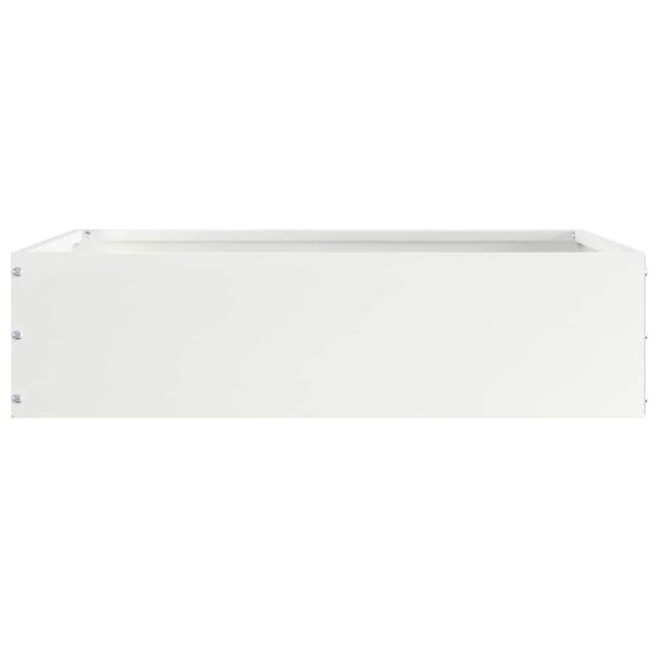 vidaXL Obrubník trávnika Biela 50 x 50 x 13 cm Oceľ – Obrázok 3
