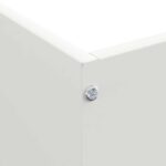 vidaXL Obrubník trávnika Biela 50 x 50 x 13 cm Oceľ – Obrázok 5