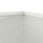 vidaXL Obrubník trávnika Biela 50 x 50 x 13 cm Oceľ – Obrázok 6