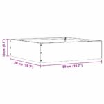 vidaXL Obrubník trávnika Biela 50 x 50 x 13 cm Oceľ – Obrázok 9