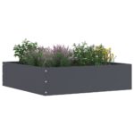 vidaXL Obrubník trávnika Antracit 50 x 50 x 13 cm Oceľ – Obrázok 2