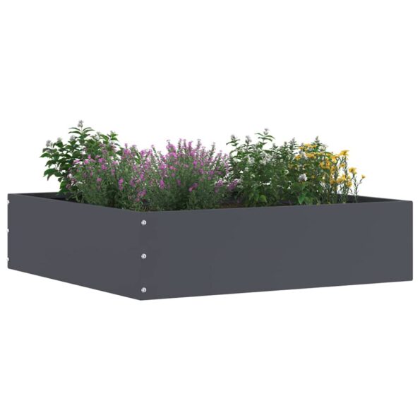 vidaXL Obrubník trávnika Antracit 50 x 50 x 13 cm Oceľ – Obrázok 2