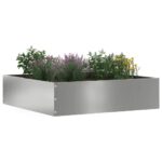 vidaXL Obrubník trávnika 6 pcs Strieborná 50 x 50 x 13 cm – Obrázok 2