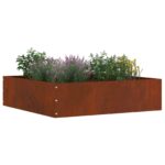 vidaXL Obrubník trávnika Hrdzavý 50 x 50 x 13 cm – Obrázok 5