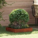 vidaXL Obrubník trávnika 6 pcs Hrdzavý 50 x 50 x 13 cm – Obrázok 3