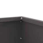 vidaXL Obrubník trávnika Čierna 60 x 60 x 13 cm Oceľ – Obrázok 8